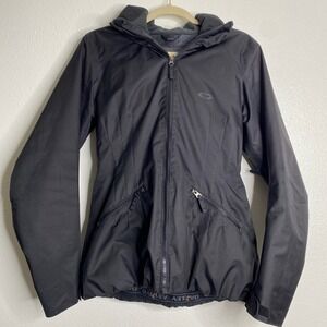 Oakley Women's Black Hooded Jacket‎ Removable Faux Fur Trim S